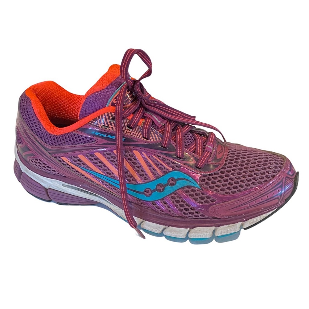 Saucony Ride 6 purple pink cross trainer running shoes sneakers 8 - Picture 10 of 11